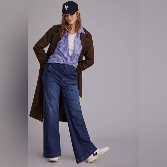 NWT ANTHROPOLOGIE PILCRO The Pier Relaxed Trouser Jeans MSRP $140 Size 30